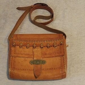 Tan Leather Crossbody Bag